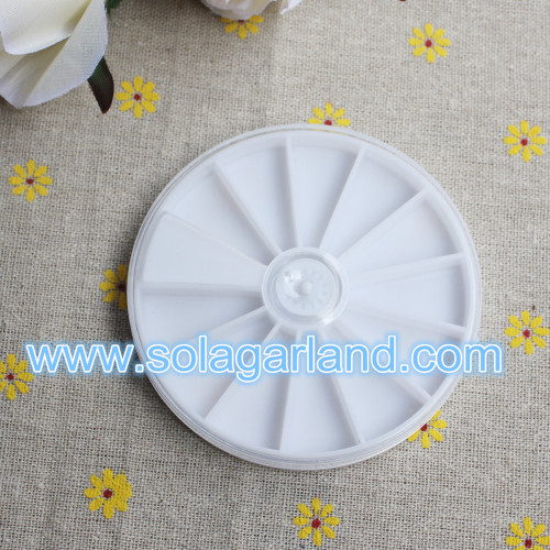 Round Plastic Storage Box White Plastic Jewelry Container Box With 12 Slot