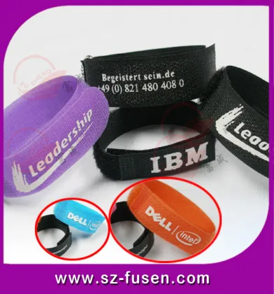 Adjustable Clothing , Shoes Velcro Cable Tie With Rohs / Sgs