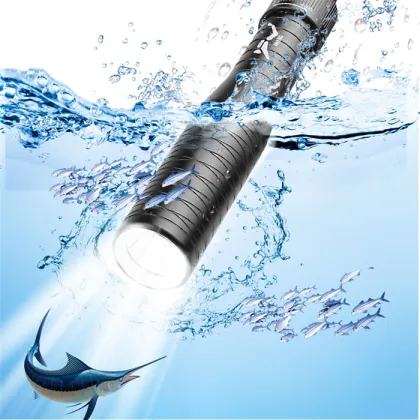Aluminum Alloy T6 LED Diver Light - IPX8 Waterproof Diving Flashlight