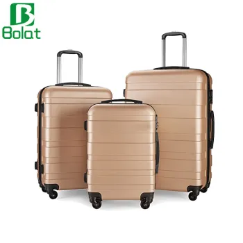 ABS Luggage 3-Piece Trolley Luggage Set with Hard Shell Spinner Carry-On Suitcases