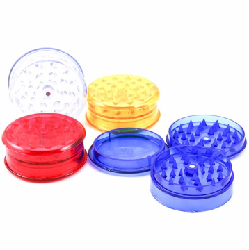 Hard Top Herb Grinders 2 Parts,Mixed Color Plastic Tobacco Grinder