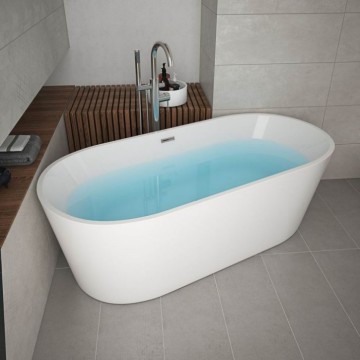 La moderna bañera de la superficie sólida ovalada de 1.7m de 1.7m con características de masaje