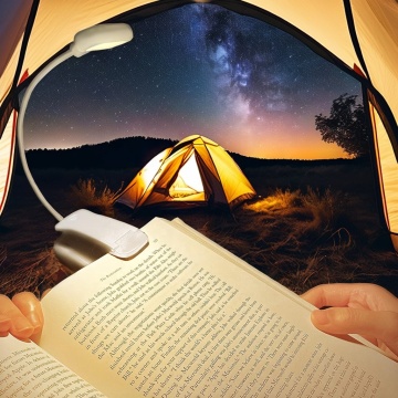 LOHAS White White LED CLIP-ON BOOK BACA BACA UNTUK CAMPING