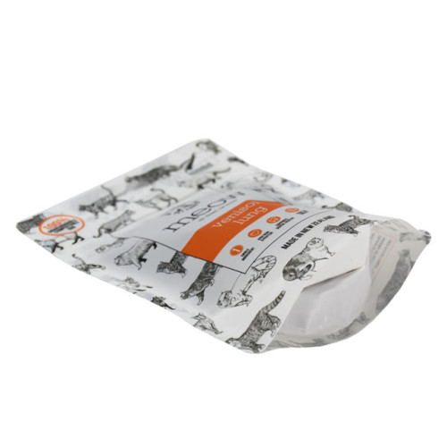 Custom printed animal food bag with zipper biobased
