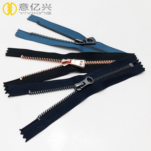 Metal Zippers For Handbags No.5 Open End Rose Glod Metal Zipper Manufactory