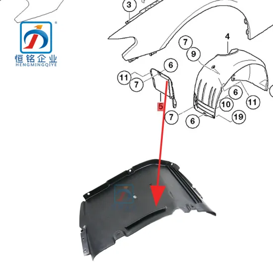 L FRONT FENDER INNER MIDDLE PLATE CAR PARTS E66 FOR BMW 7 SERIES
