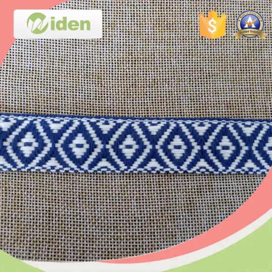 High quality diamond cotton tape woven cotton lace trim