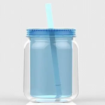 AS Single Wall Mason Jar with PP Straw