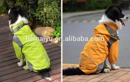 cute reflective raincoat for dog