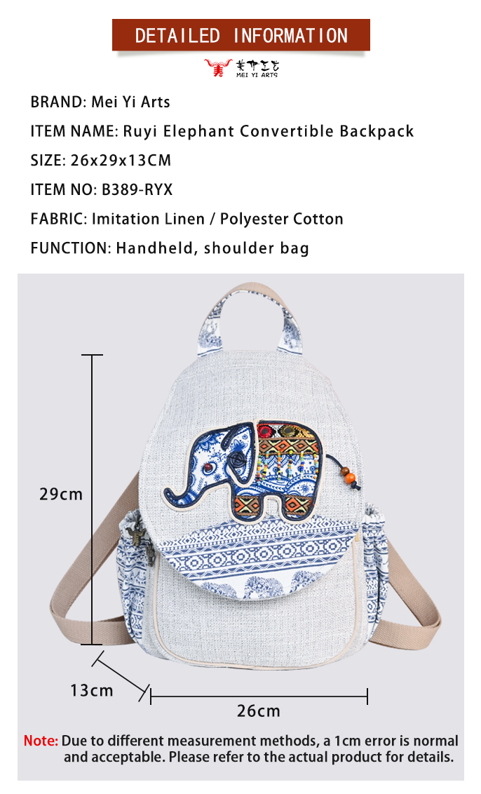 Natural fiber backpack