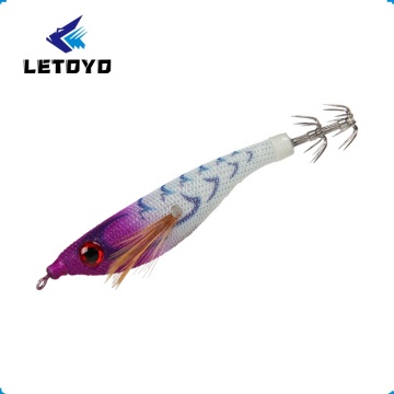 Ahtapot Balıkçılık İçin Aydınlık Egi Squid Jig - Letoyo LT130843 Üst Yüzen Sutte Jig Ahşap Karides Jig