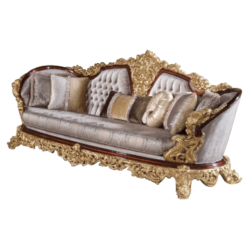 European Royal Wood Carving Fabric Sofa Sets - Luxury French Furniture for Living Rooms