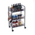 3-Tier Trolley Carts with Shelves