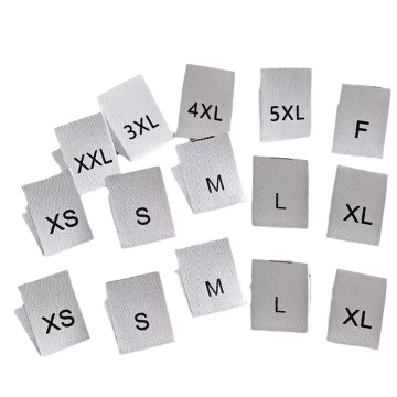 Neck Label for Garment: Printed Code Mark Size Number Clothing Labels & Woven Tags in Stock