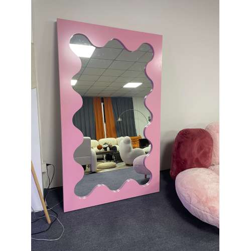 Modern Wood Wall Decorative Mirror for Living Room
