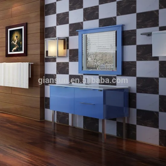 Full aluminium waterproof vanity//Blue modern vanity/metal bathroom cabinet