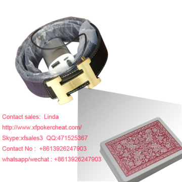 Poker Cheating Device Black Leather Strap Belt Camera With 19 - 35cm Distance