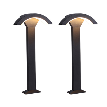 IP65 Matte Black LED Outdoor Bollard Lights for Garden Paths and Terraces