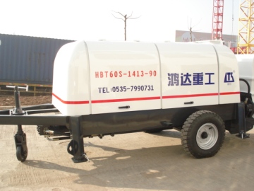 60m³/h trailer electric concrete pump