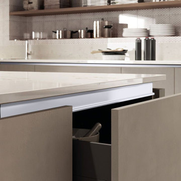 Profilés en aluminium sans poignée pour éléments bas