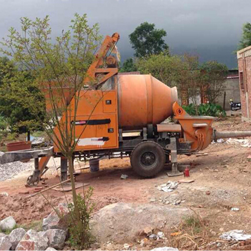 Portable C3 Diesel concrete mixer with pump