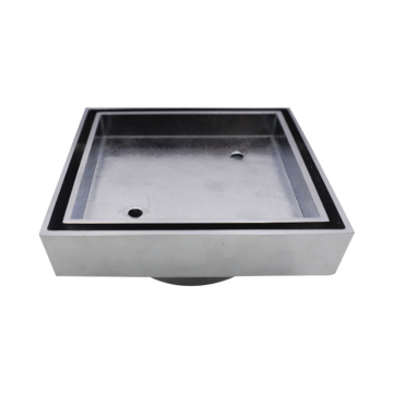 Brass Smart Waste Tile Insert Drain for Flooring - GUIDA 726122, 115*115mm, 90mm Outlet