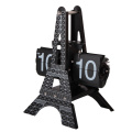 Torre Eiffel Design Flip Clock com cartões automáticos