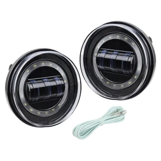 LED Driving Lamps with Halo DRL Fog Lights for GMC Sierra 1500/2500/3500 (2007-2013)