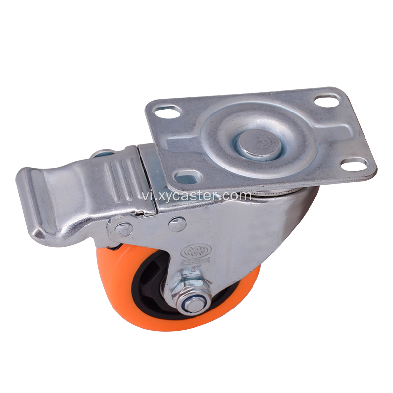 Nhiệm vụ trung bình 3 inch khóa bánh xe caster