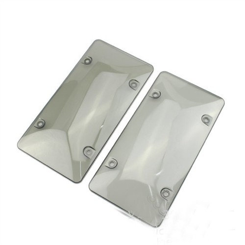 Wędzona przezroczona trawa rejestracyjna tarcza tarcza zabarwiona