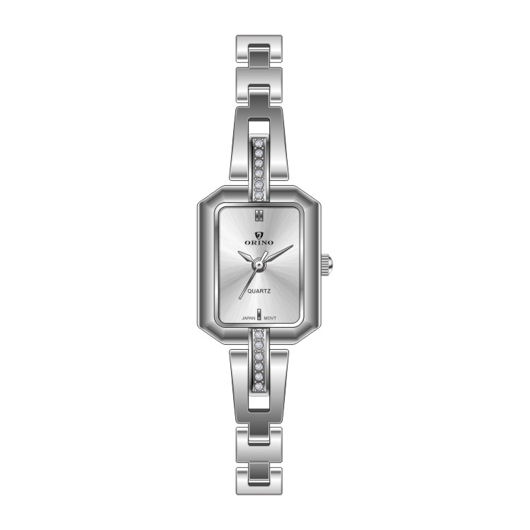 Relógio quadrado de joias de quartzo feminino com fecho de pulseira