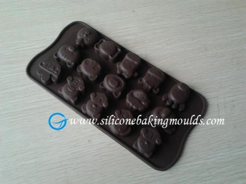 Dierlijke vorm silicone chocolade mal, pudding schimmel, mal snoep, ijs mal