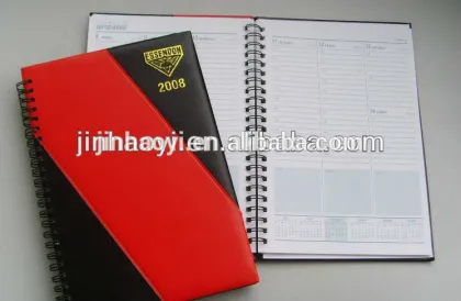 2016 high quality wire o books spiral notebook with colored paper printing