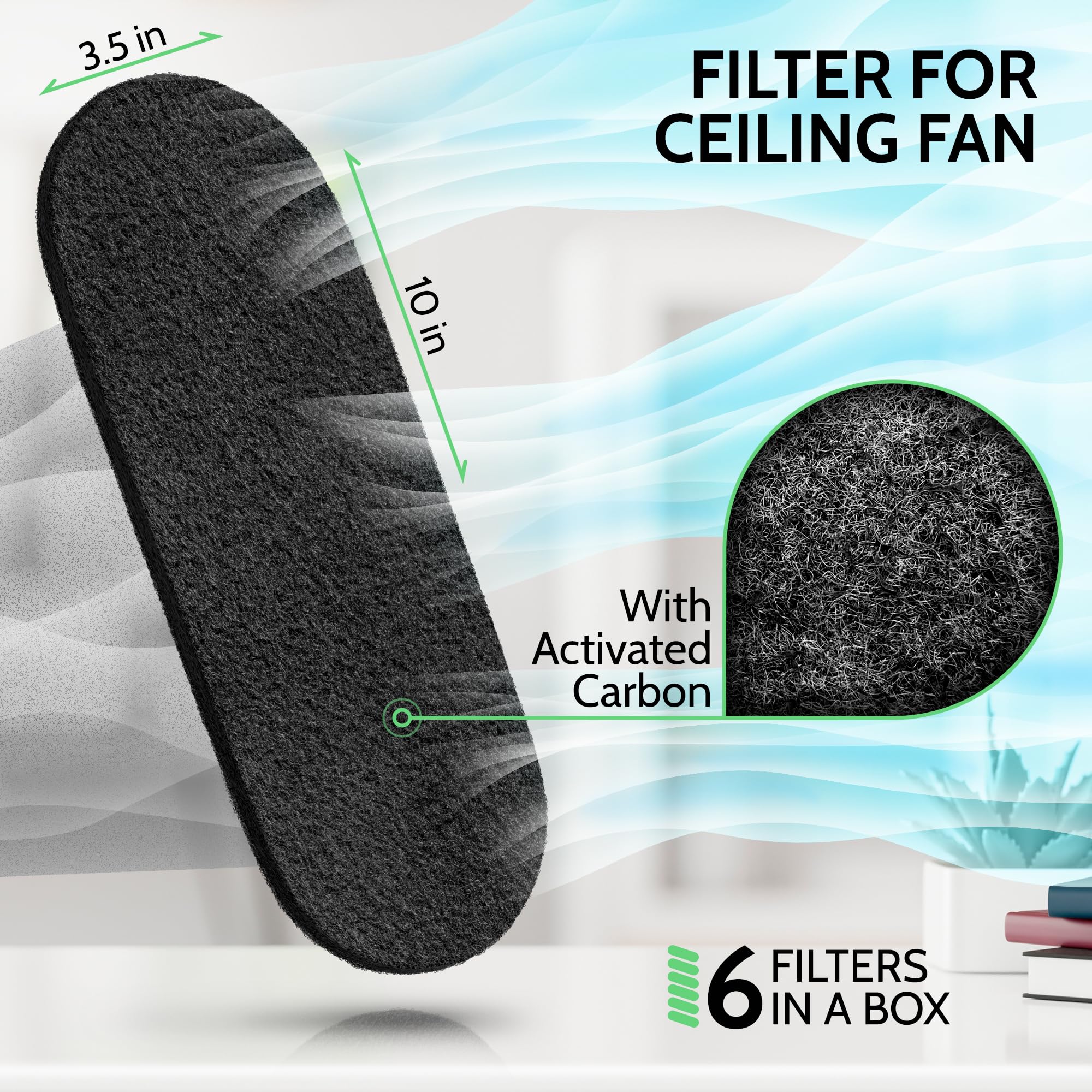 Air Purifier Activated Carbon Filter for Ceiling Fan
