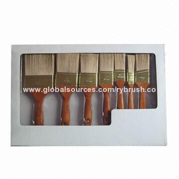 Set Kuas Cat dengan Filamen PET dan Handle Kayu