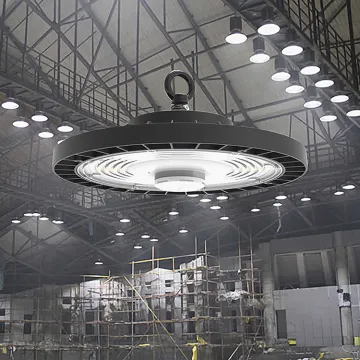 Factory Smart Lighting: High Efficiency Commercial and Industrial Highbay Lights in 85W, 100W, 150W, and 200W for Warehouse and Garage Illumination