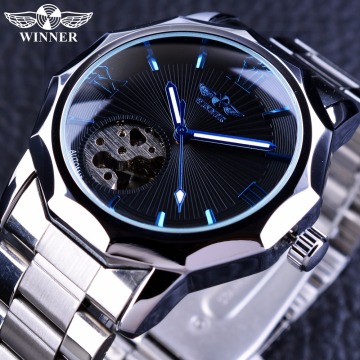 SLZg08 Custom Logo Luxury Men's Skeleton Mechanical Watch