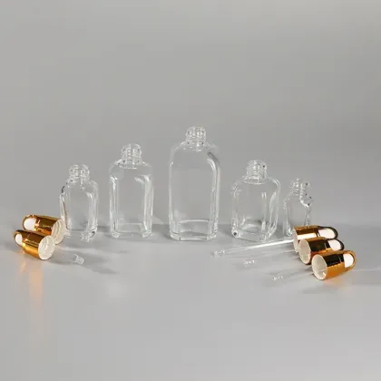 Custom Empty Square Essence Oil Serum Glass Bottles