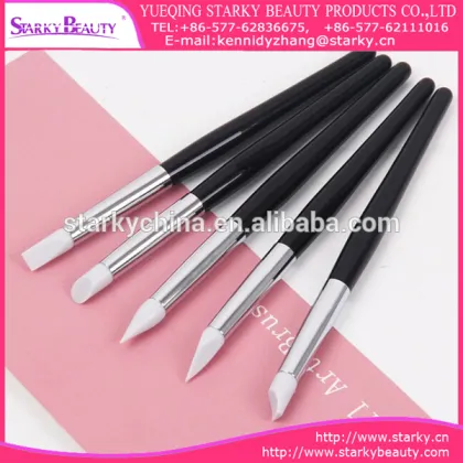 nail dotter nail brush/silicone brush/silicone head nail brush