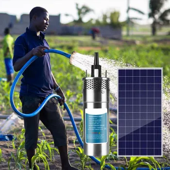24V/12V Solar Powered Stainless Steel Deep Well Submersible Pump for Irrigation