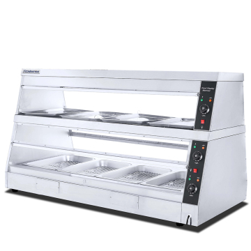 Stainless Steel Commercial Food Warmer Display Showcase for Restaurants