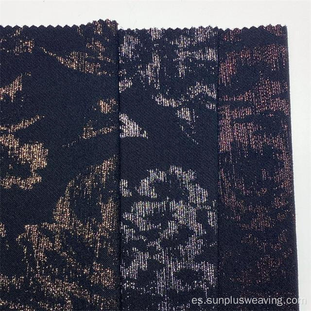 pantalones de las mujeres de tela de oro negro jacquard nuevo estilo