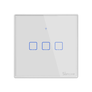 SONOFF Outlet T2 EU 3ang Wifi Smart Switch - Touch/WiFi/RF/APP Remote Control Wall Switch for Alexa Smart Home