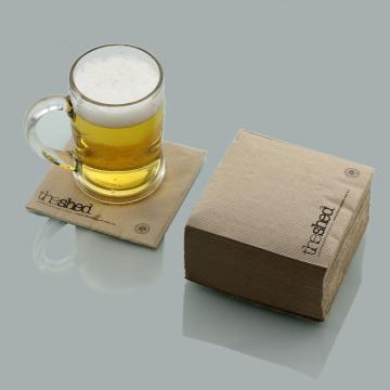 Unbleached Brown Cocktail Napkins