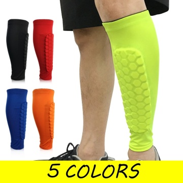 1Pc Gym Sport Football Shin Guard Protector Soccer Honeycomb Anti-crash Leg Calf Sleeve Compression Cycling Running Leg Warmers