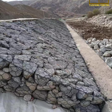 Gabiões de malha de fio de ferro galvanizado hexagonal