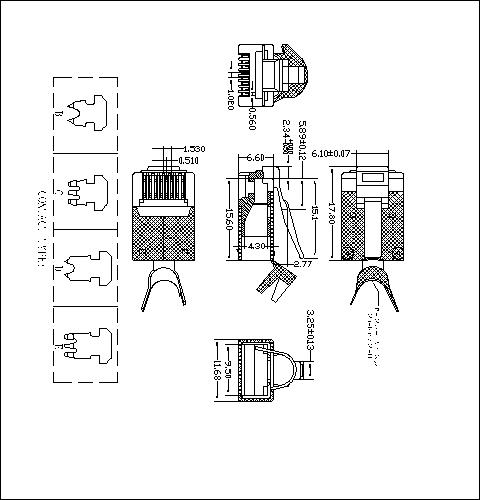 ATRP8P8C6T-XXX-003 FTP CAT6 4UP 4DOWN SHORT BODY 
