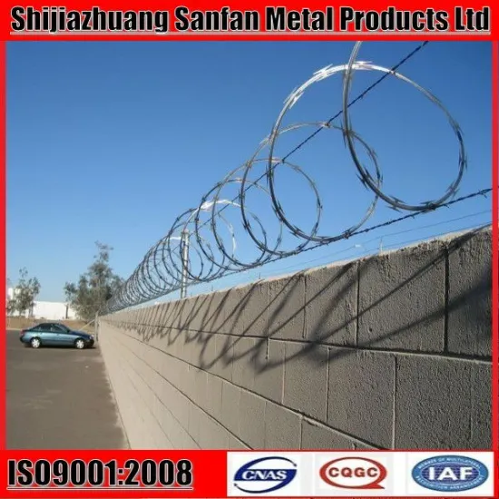 Prison cross type heavy zinc coating razor wire fencing 700mm cross