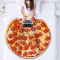 Funny Wrap Pizza Burrito Taco Throw Round Blanket