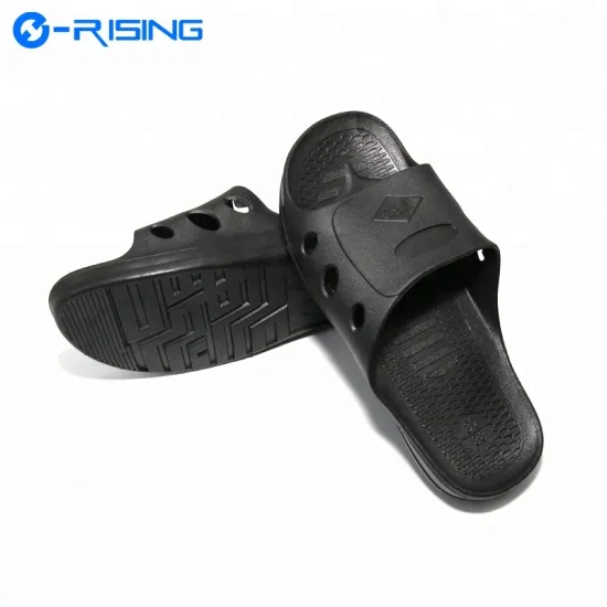 E-RISING Black ESD Cleanroom Antistatic SPU Slippers